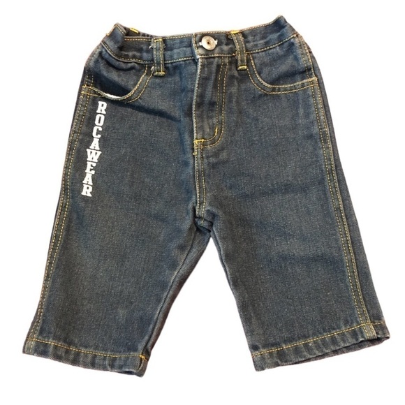 Rocawear Button Fly Jeans Size 3-6 Months - Picture 1 of 5